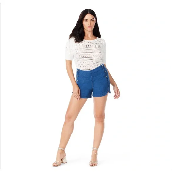 NWT Sofia Vergara Women's Pull-On Sailor Shorts -Julieta Shorts- Stretch… - Picture 3 of 6